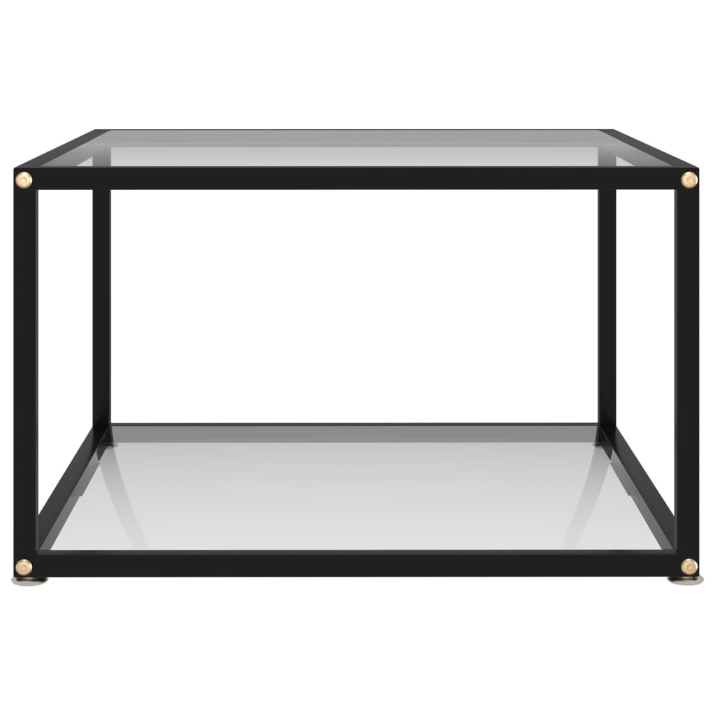 Stolić za kavu prozirni 60 x 60 x 35 cm od kaljenog stakla