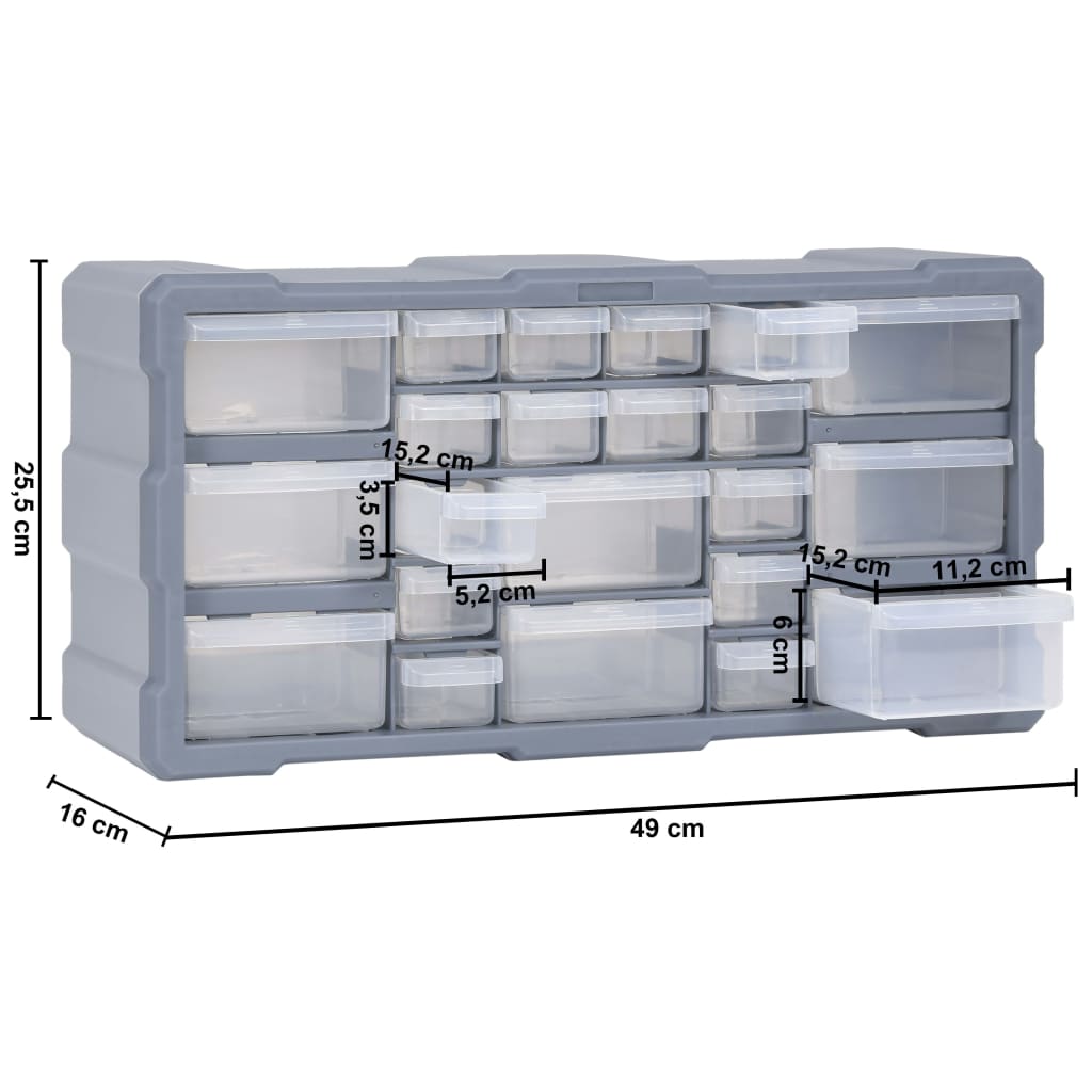 Organizator s 22 ladice 49 x 16 x 25,5 cm