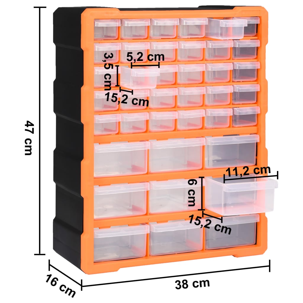 Organizator s 39 ladica 38 x 16 x 47 cm