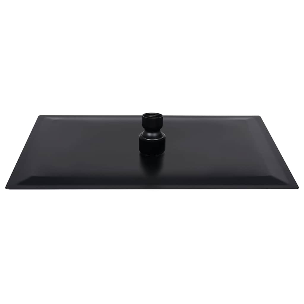 Glava za tuš od nehrđajućeg čelika 30 x 20 cm pravokutna crna