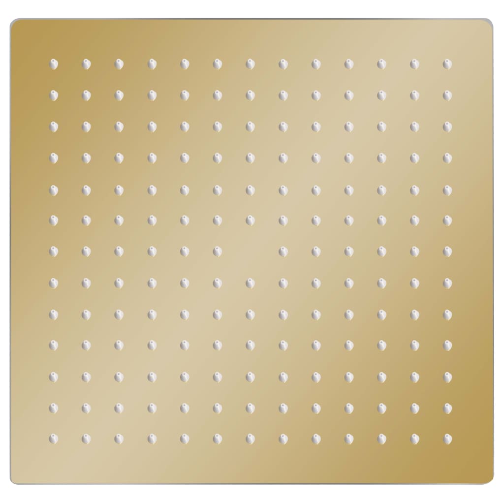 Glava za tuš od nehrđajućeg čelika 30 x 30 cm četvrtasta zlatna