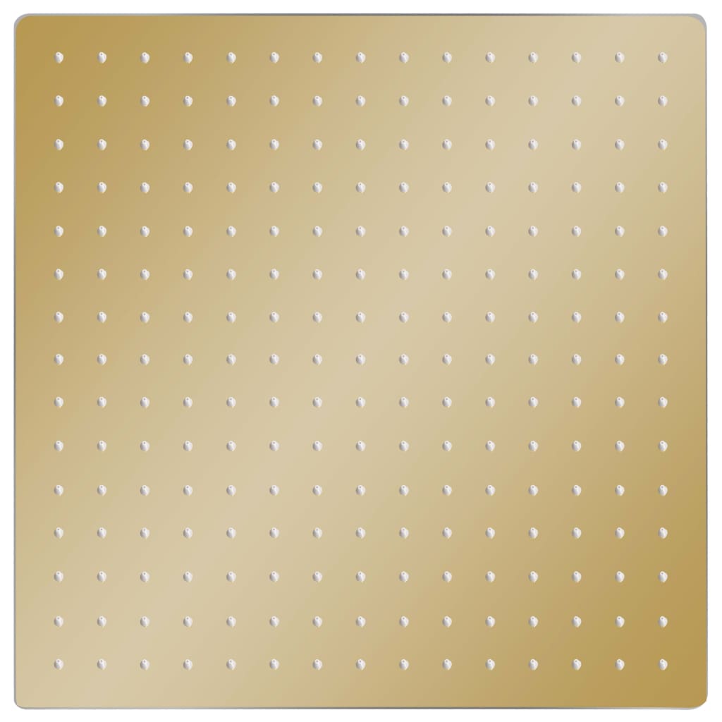 Glava za tuš od nehrđajućeg čelika 40 x 40 cm četvrtasta zlatna