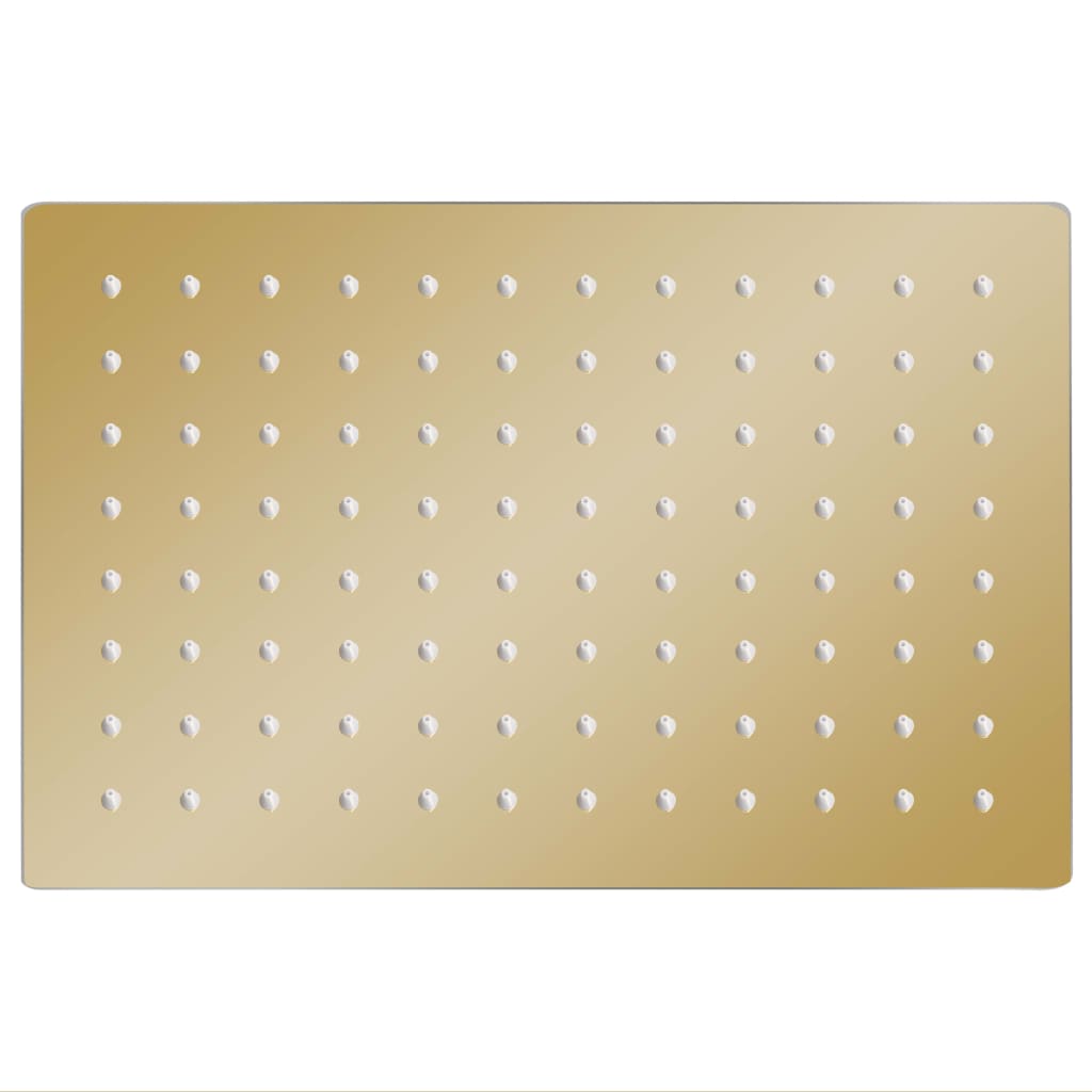 Glava za tuš od nehrđajućeg čelika 30 x 20 cm pravokutna zlatna