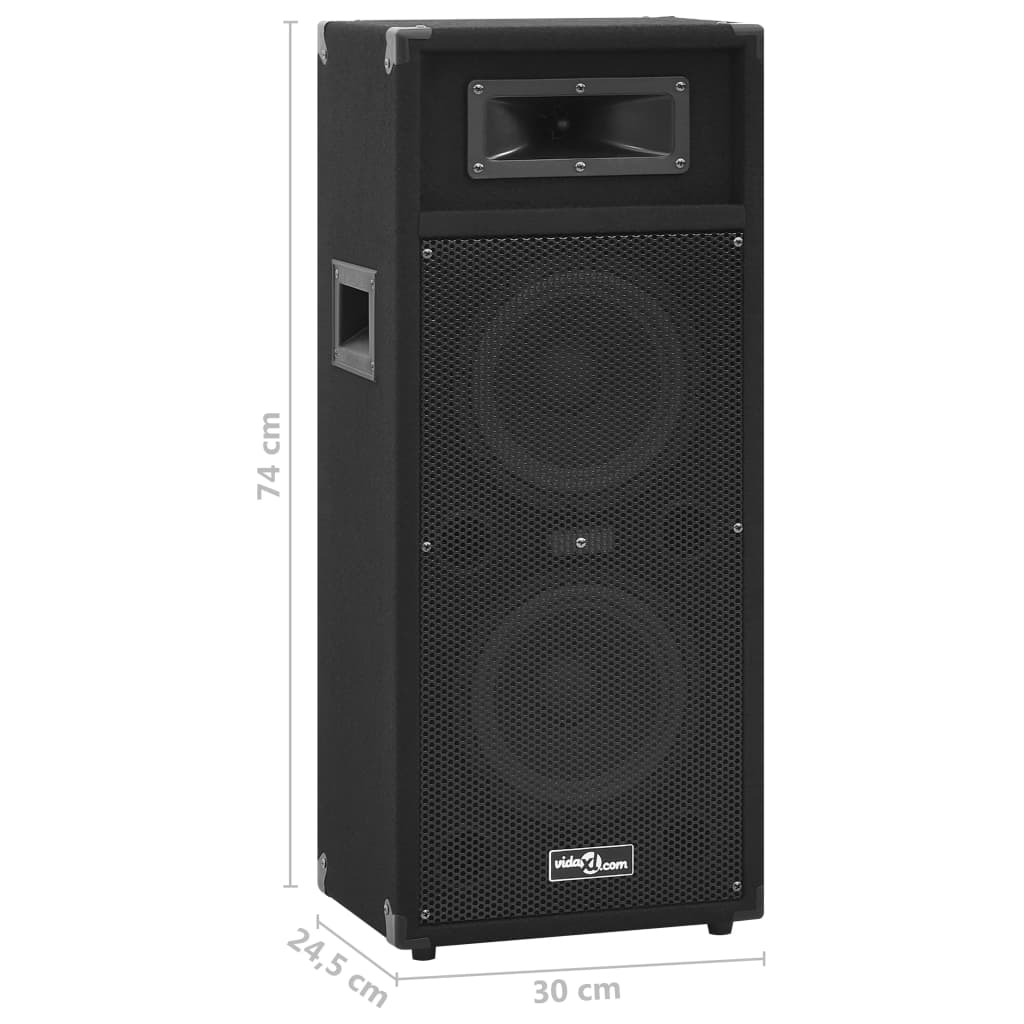 Profesionalni pasivni HiFi zvučnici 2 kom 1000 W crni