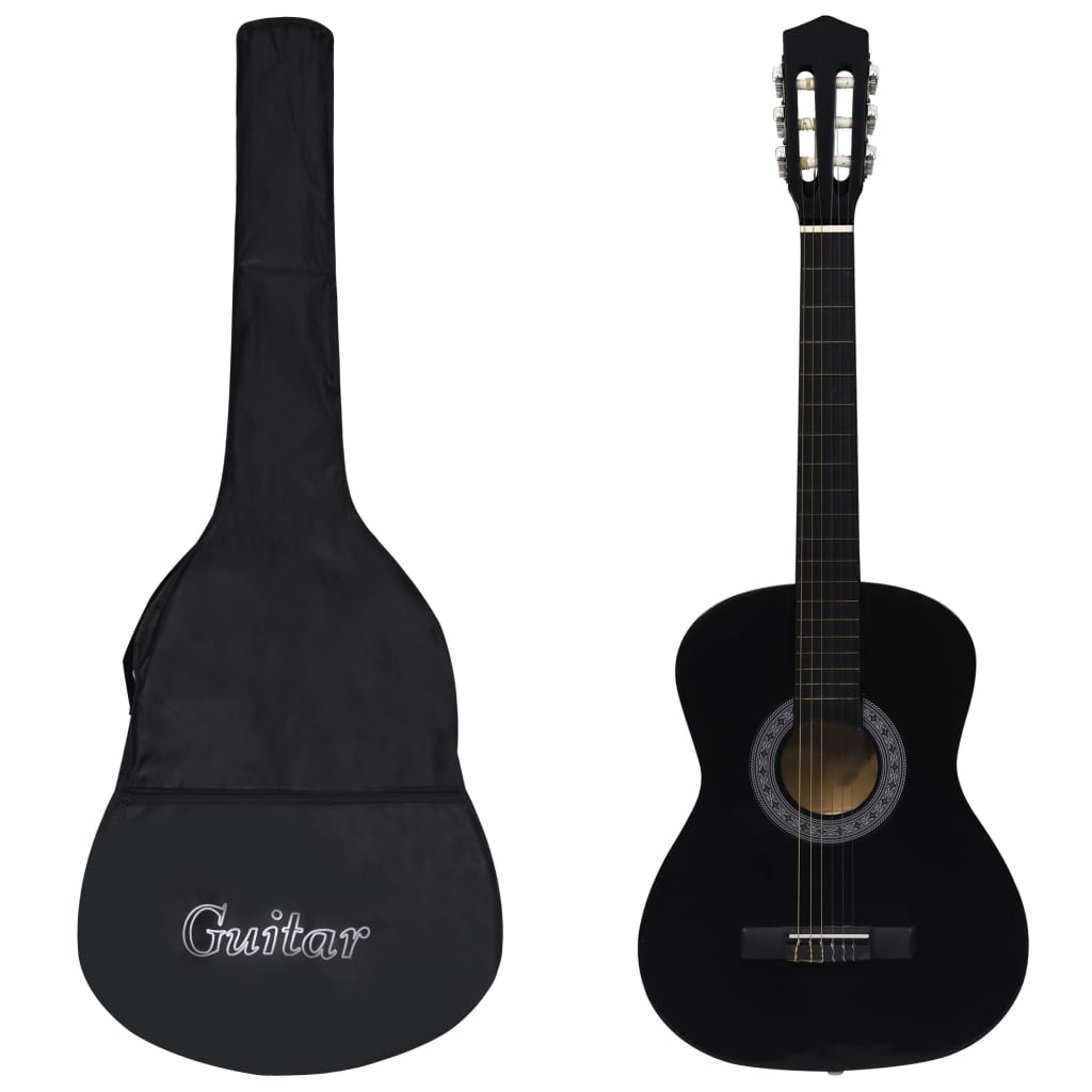 Klasična gitara za početnike s torbom crna 3/4 36 "