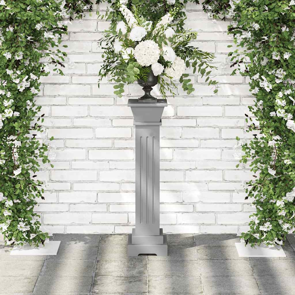 Klasični četvrtasti stalak za biljke sivi 17 x 17 x 66 cm MDF