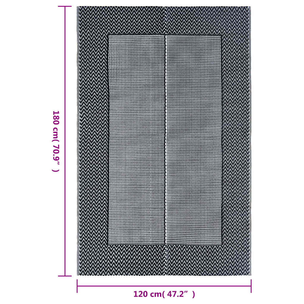 Vanjski tepih ARAKIL sivi 120 x 180 cm PP