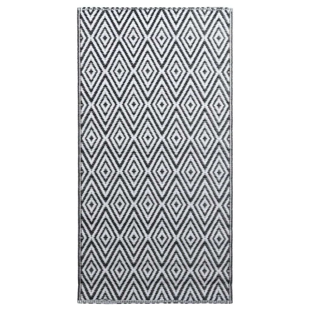 Vanjski tepih ARAKIL bijelo-crni 120 x 180 cm PP