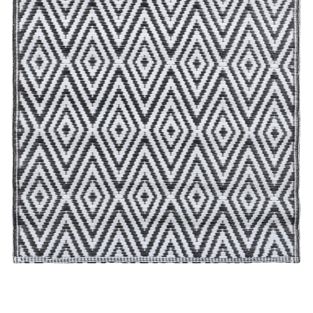 Vanjski tepih ARAKIL bijelo-crni 120 x 180 cm PP