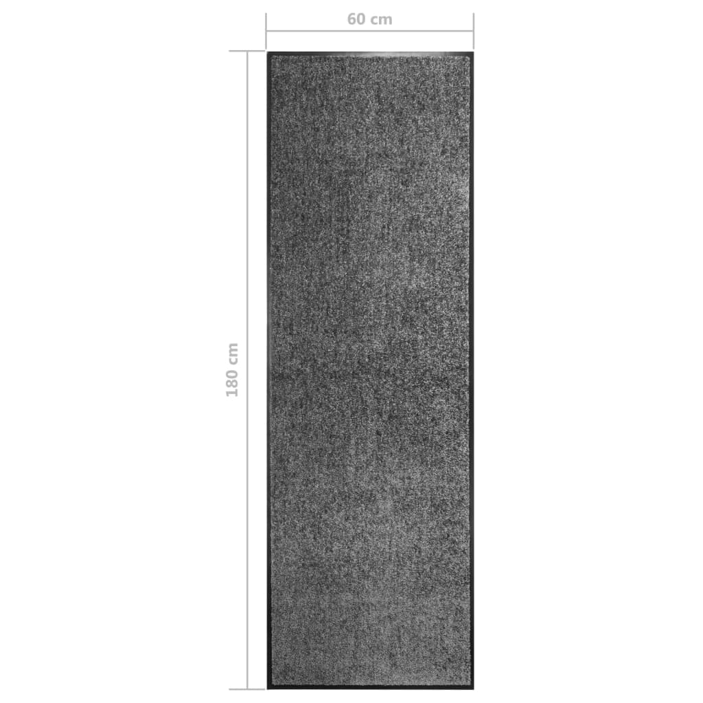 Otirač perivi antracit 60 x 180 cm