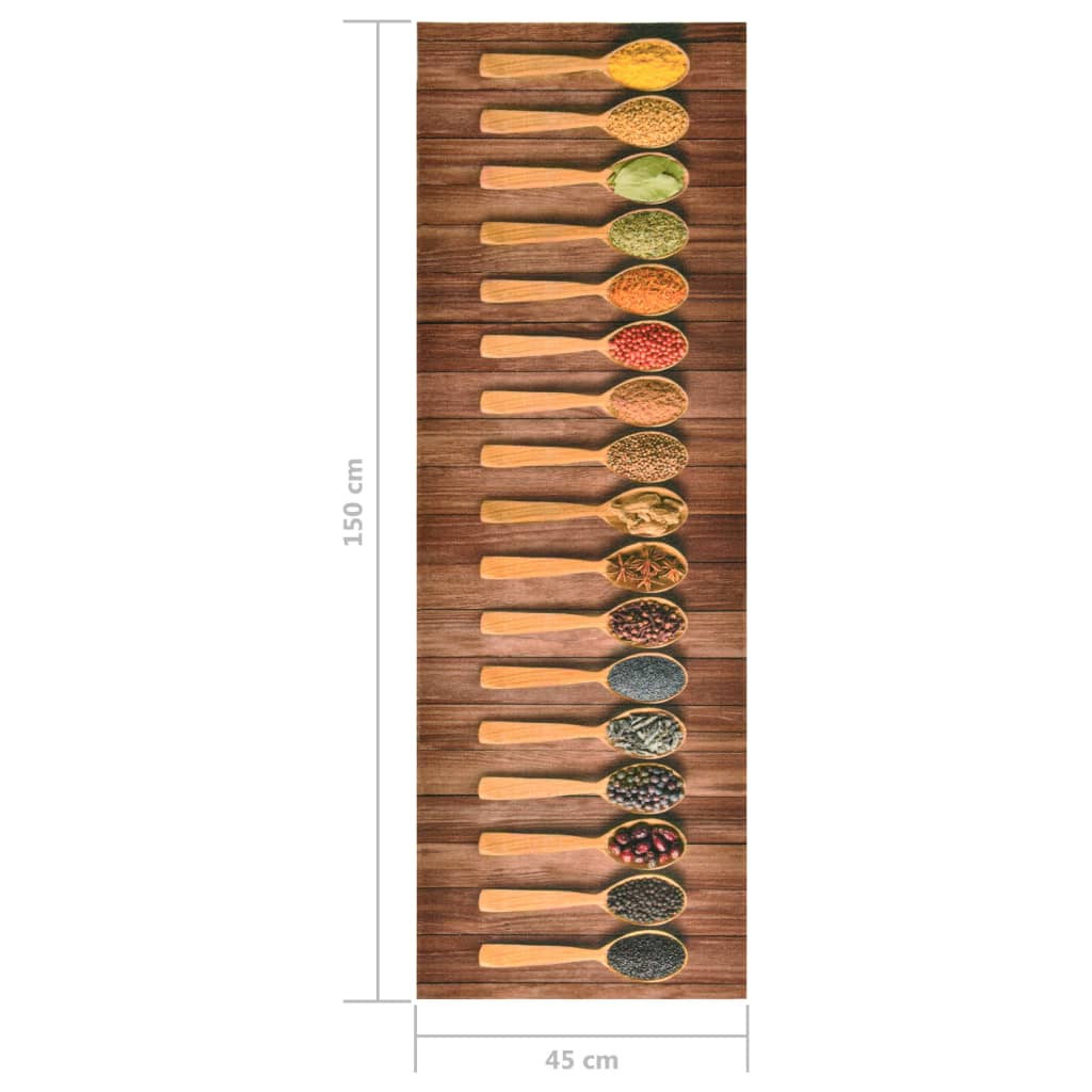 Prostirka za kuhinjski pod s uzorkom žlica periva 45 x 150 cm