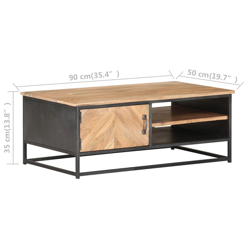 Stolić za kavu 90 x 50 x 35 cm od masivnog bagremovog drva
