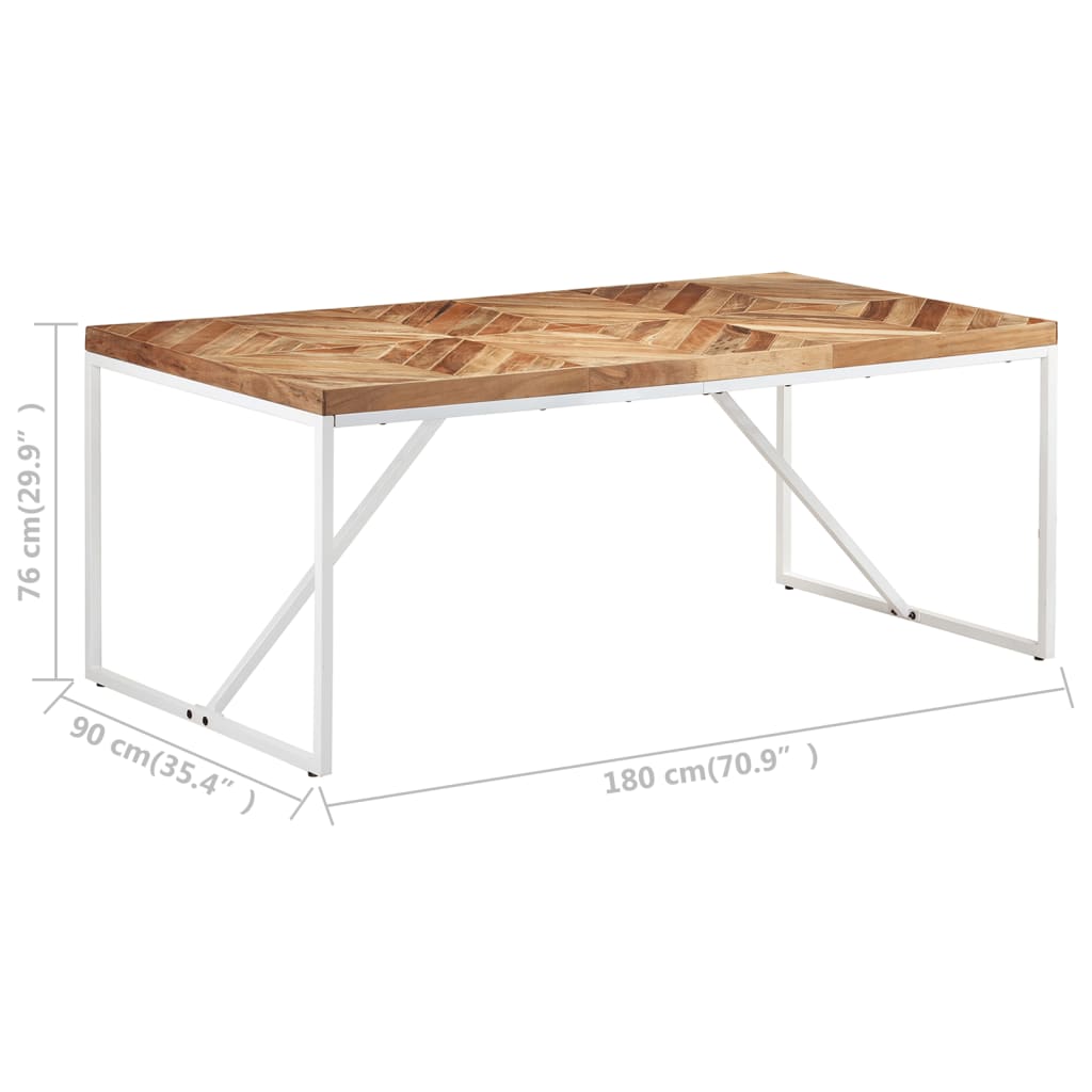 Blagovaonski stol 180 x 90 x 76 cm masivno drvo bagrema i manga