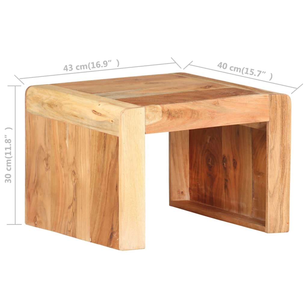 Bočni stolić 43 x 40 x 30 cm od masivnog bagremovog drva