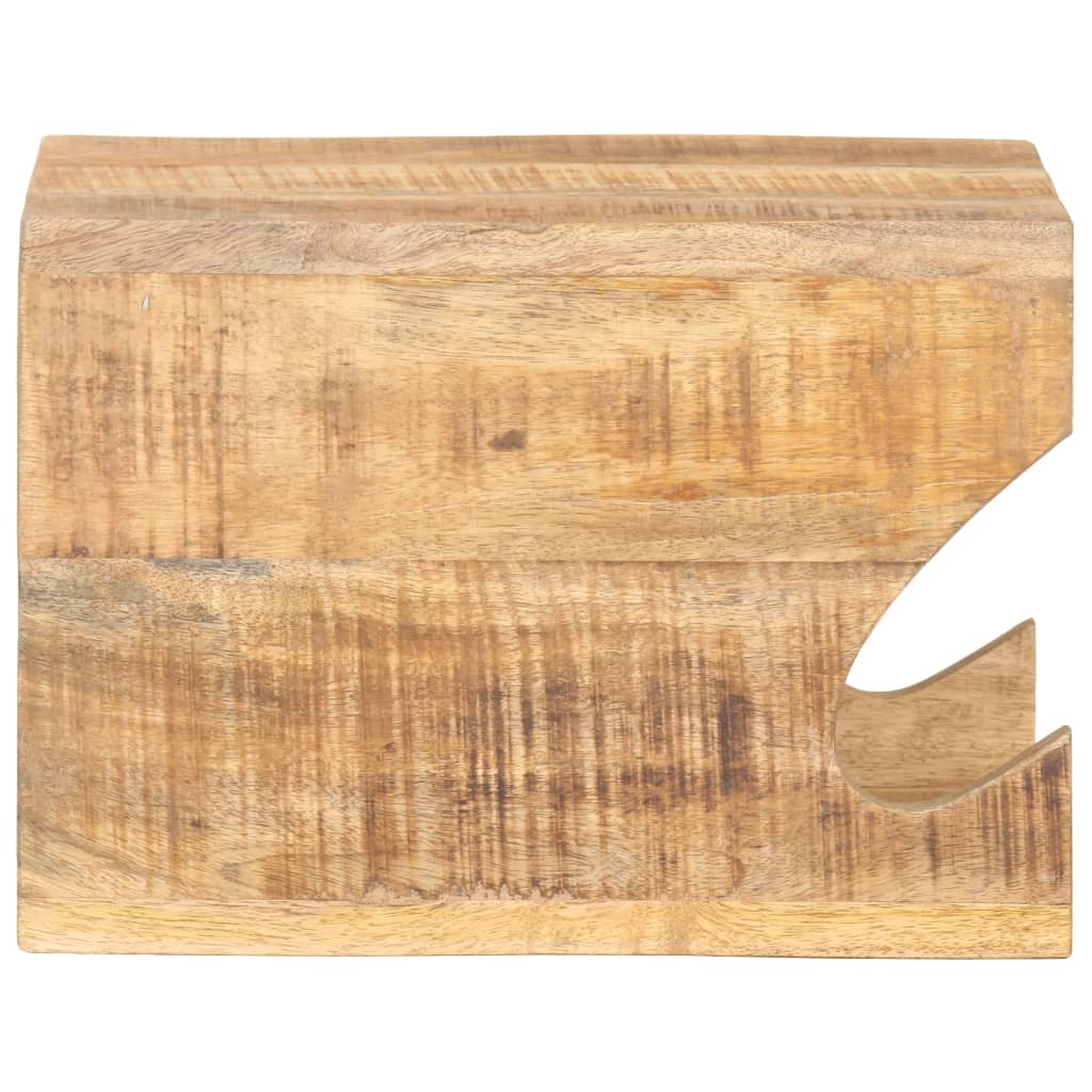 Zidni stalak za bicikl 35 x 25 x 25 cm masivno grubo drvo manga