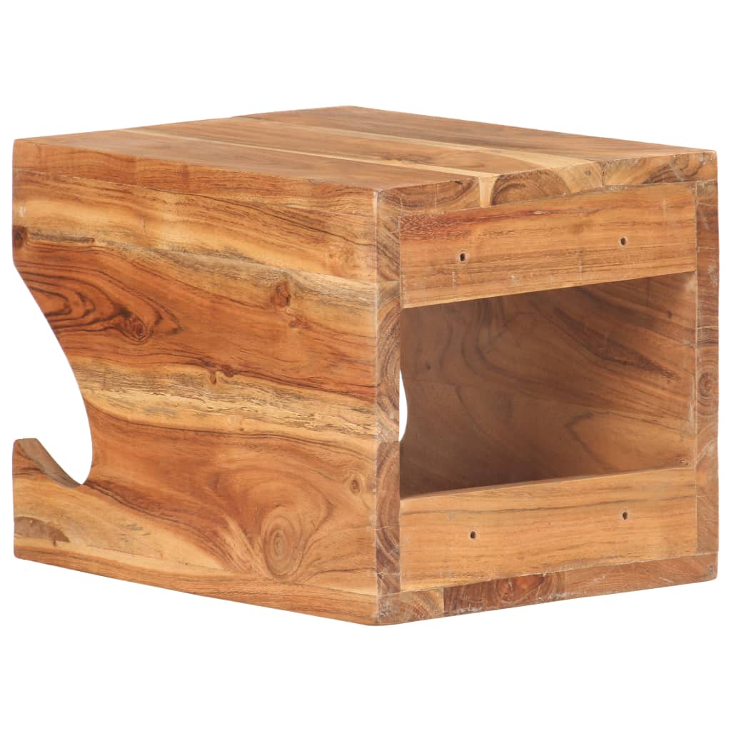 Zidni stalak za bicikl 35 x 25 x 25 cm masivno bagremovo drvo