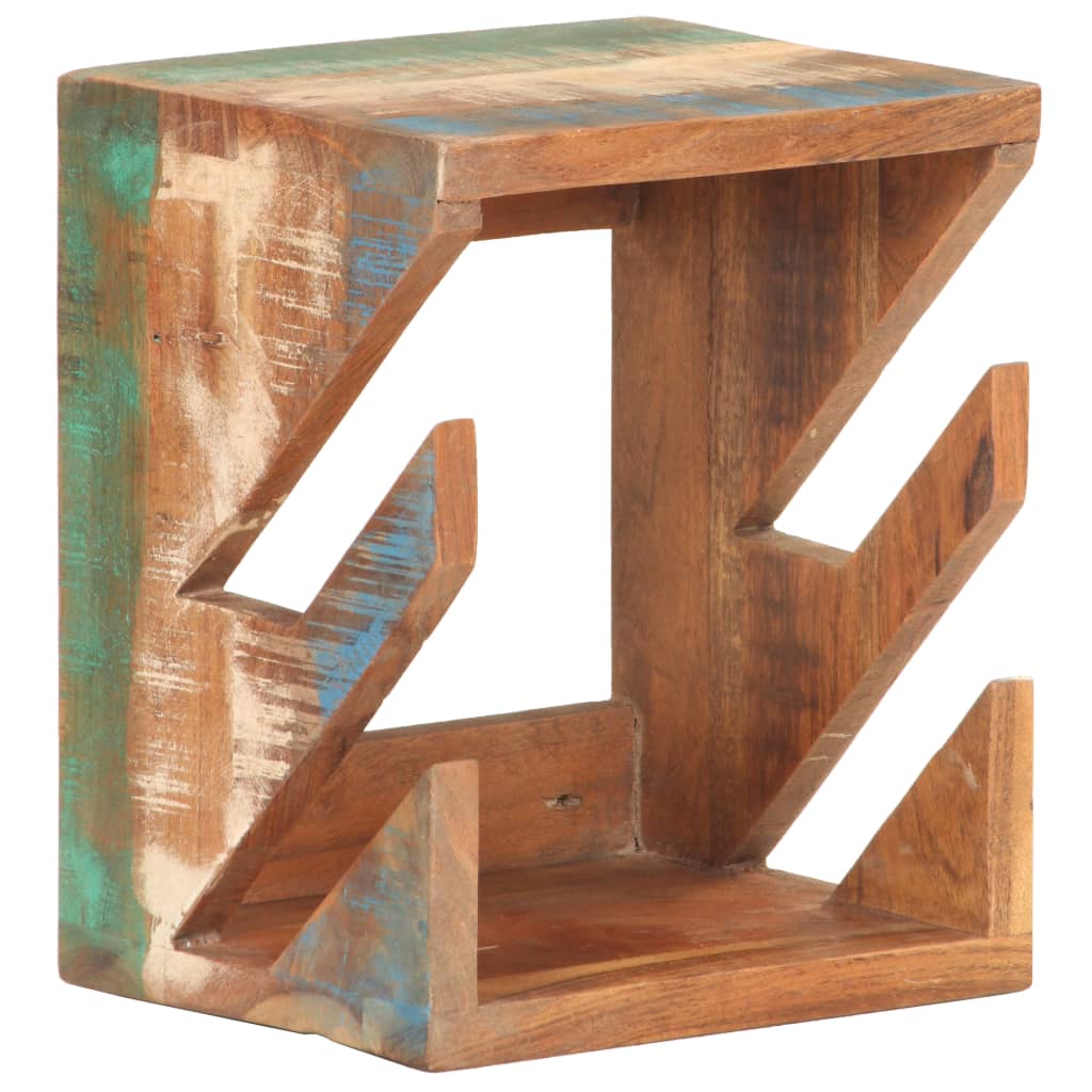 Zidni držač za skateboarde 25x20x30 cm masivno obnovljeno drvo