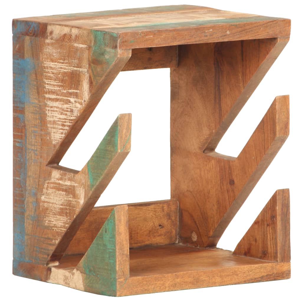 Zidni držač za skateboarde 25x20x30 cm masivno obnovljeno drvo