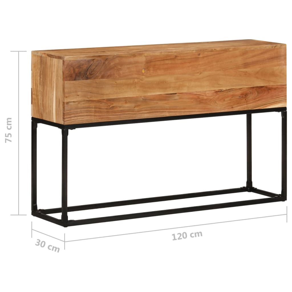 Konzolni stol 120 x 30 x 75 cm od masivnog bagremovog drva