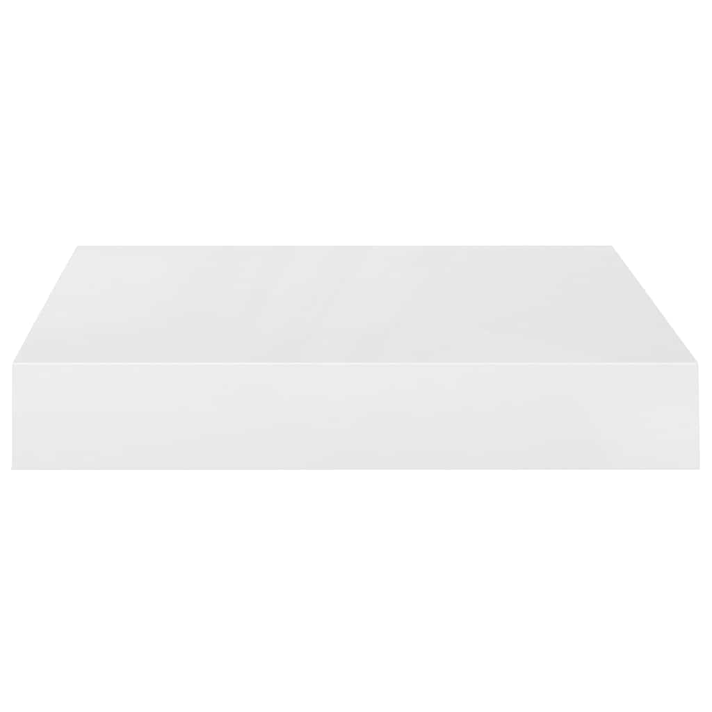 Plutajuće zidne police 4 kom sjajne bijele 23x23,5x3,8 cm MDF