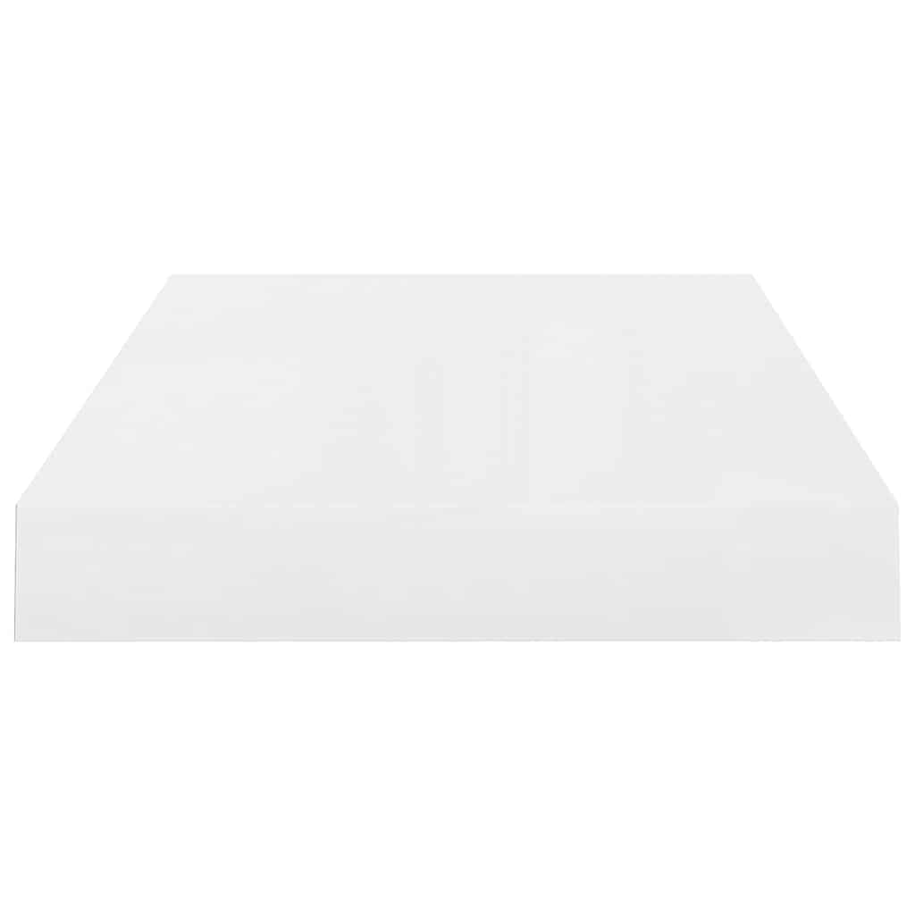 Plutajuća zidna polica visoki sjaj bijela 40 x 23 x 3,8 cm MDF