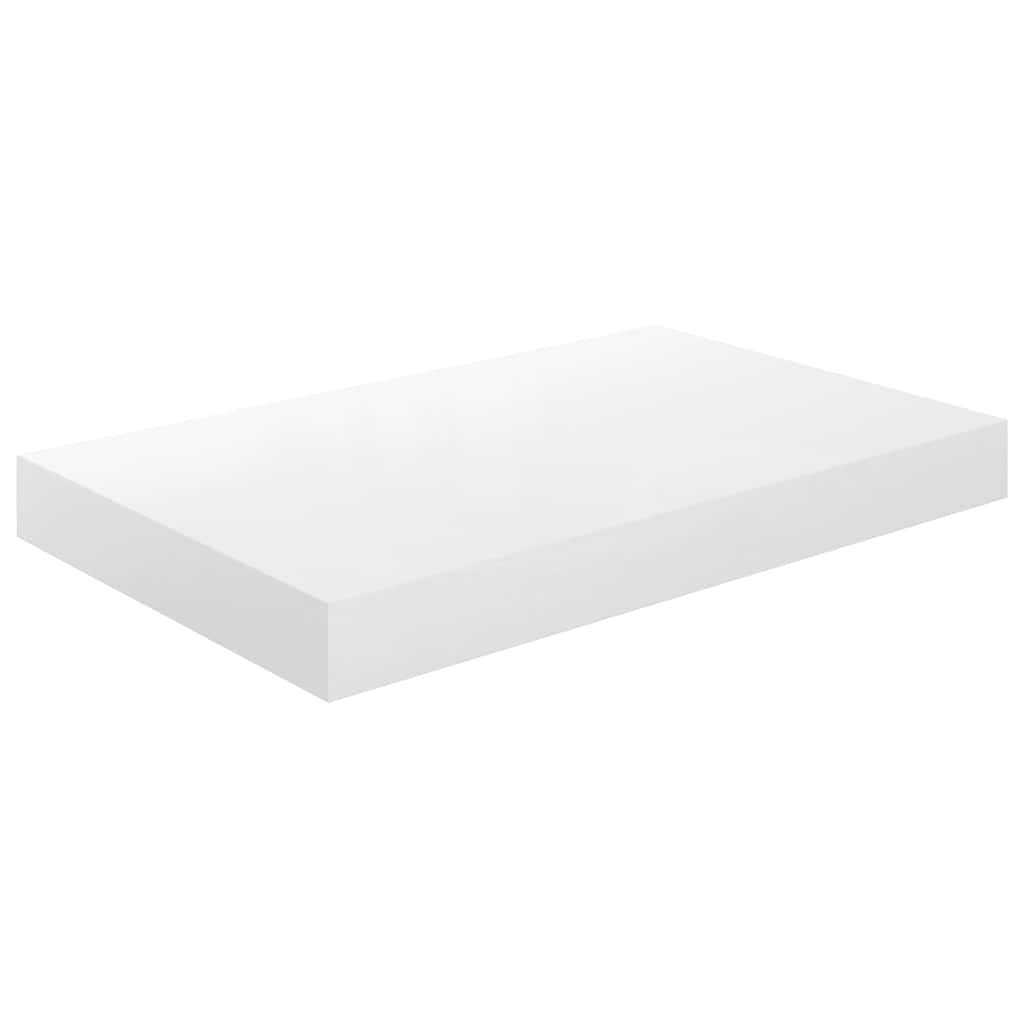 Plutajuće zidne police 4 kom sjajne bijele 40 x 23 x 3,8 cm MDF