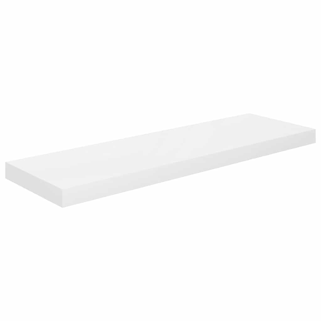 Plutajuća zidna polica visoki sjaj bijela 80x23,5x3,8 cm MDF