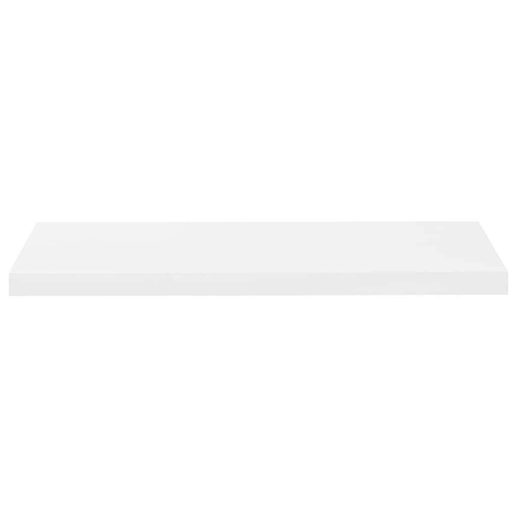 Plutajuća zidna polica visoki sjaj bijela 80x23,5x3,8 cm MDF