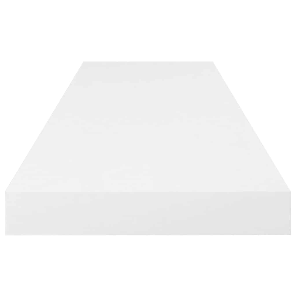 Plutajuća zidna polica visoki sjaj bijela 80x23,5x3,8 cm MDF