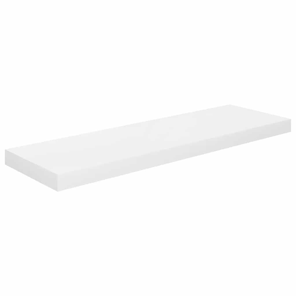 Plutajuće zidne police 4 kom sjajne bijele 80x23,5x3,8 cm MDF