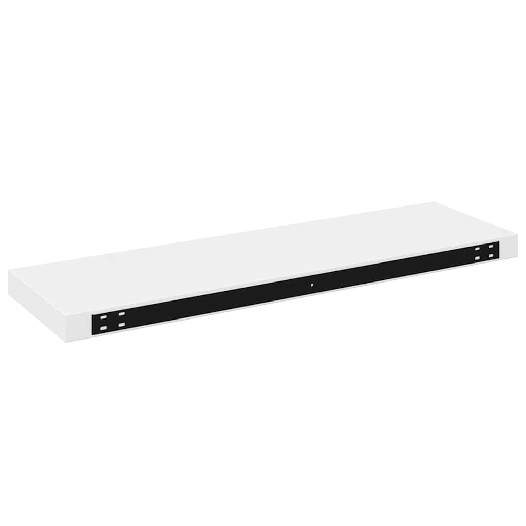 Plutajuće zidne police 4 kom sjajne bijele 80x23,5x3,8 cm MDF