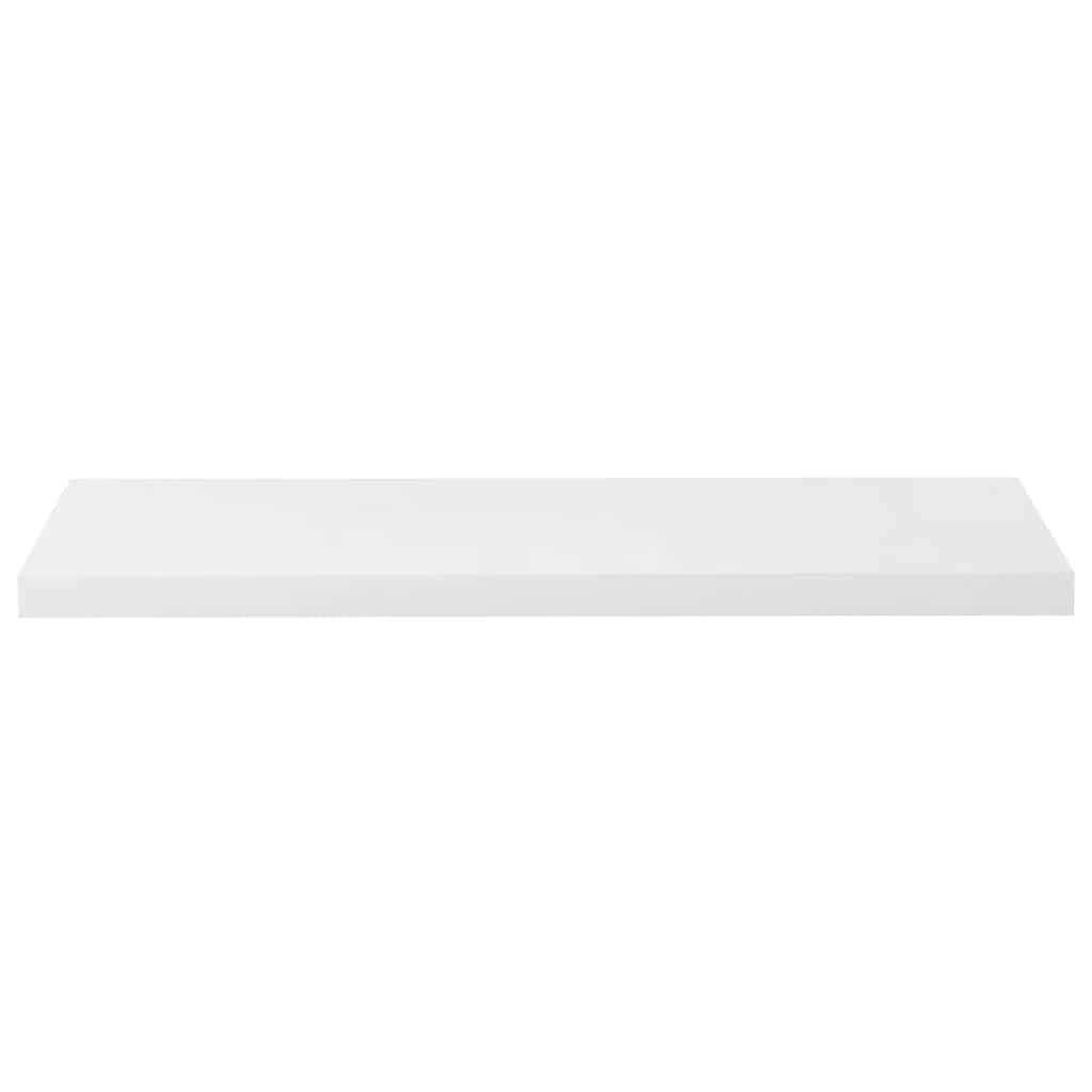 Plutajuće zidne police 4 kom sjajne bijele 90x23,5x3,8 cm MDF