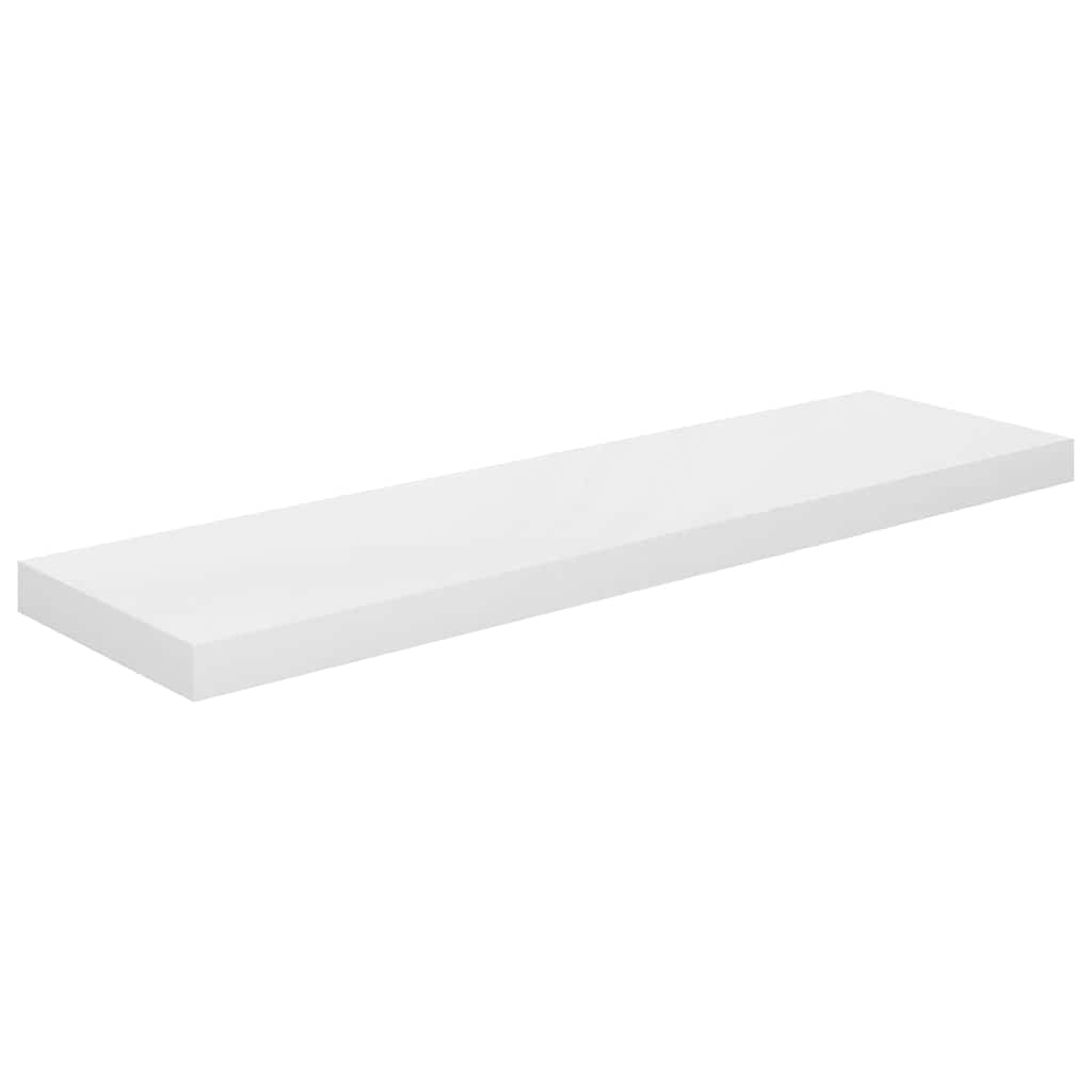 Plutajuće zidne police 4 kom sjajne bijele 90x23,5x3,8 cm MDF