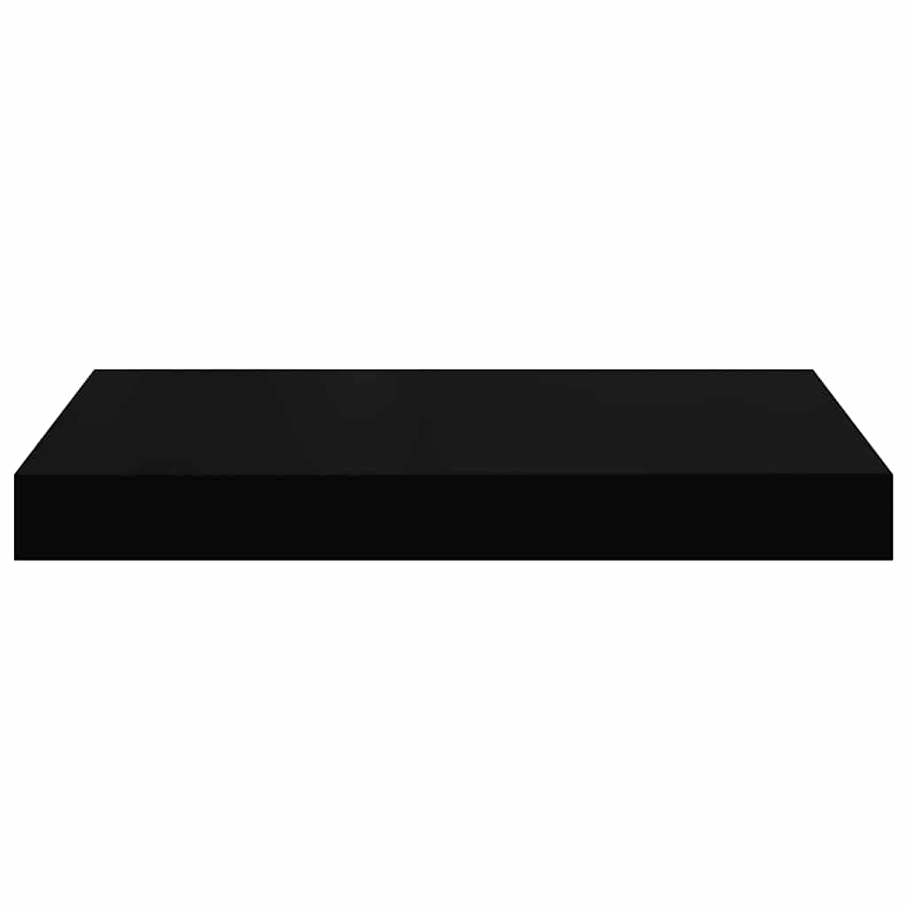 Plutajuća zidna polica visoki sjaj crna 40 x 23 x 3,8 cm MDF