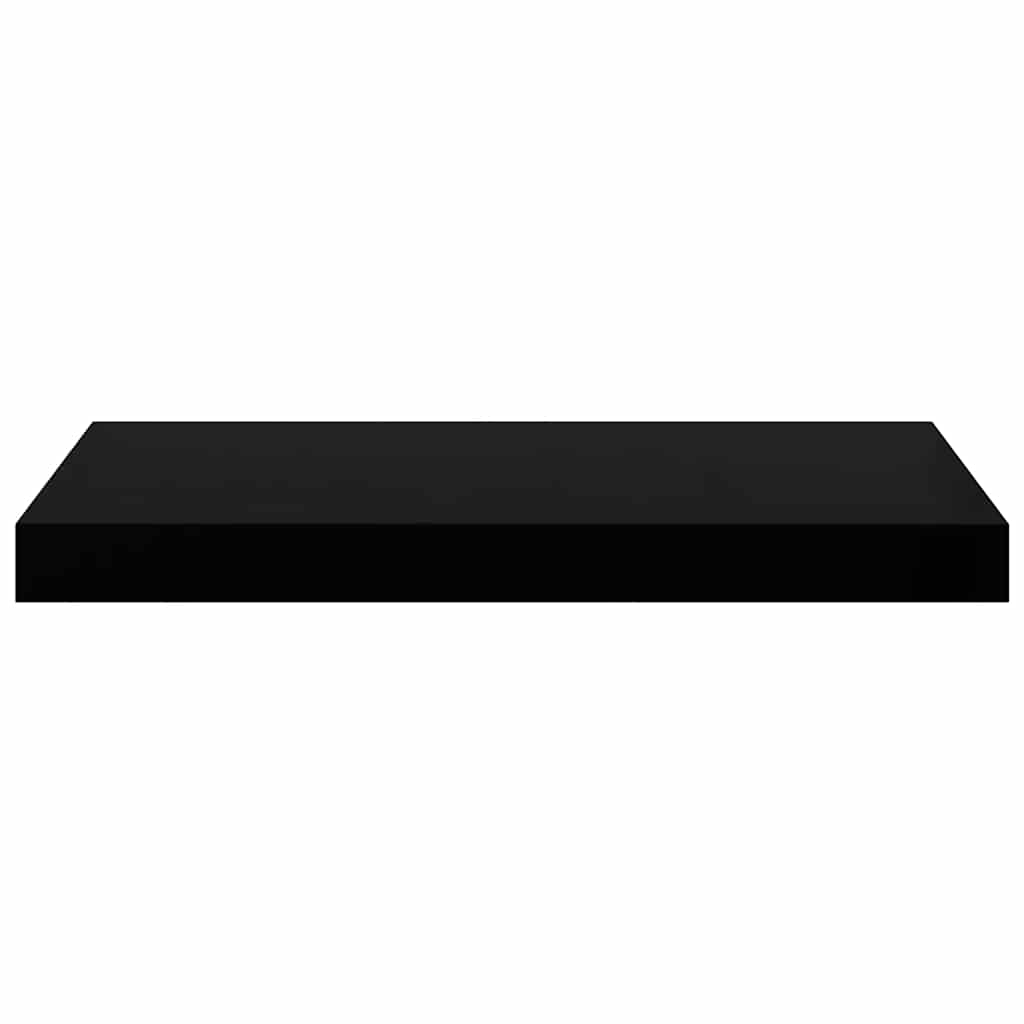Plutajuće zidne police 4 kom sjajne crne 50 x 23 x 3,8 cm MDF