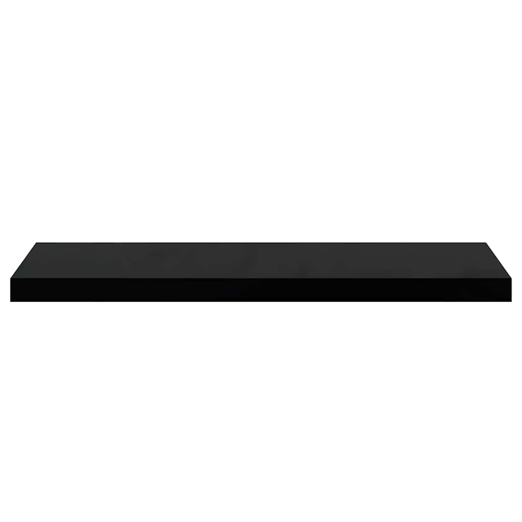 Plutajuće zidne police 4 kom sjajne crne 80 x 23,5 x 3,8 cm MDF