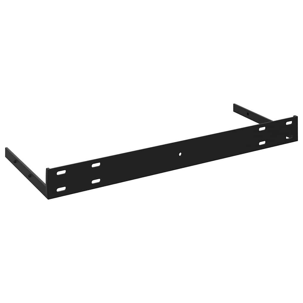 Plutajuća zidna polica visoki sjaj crna 90 x 23,5 x 3,8 cm MDF
