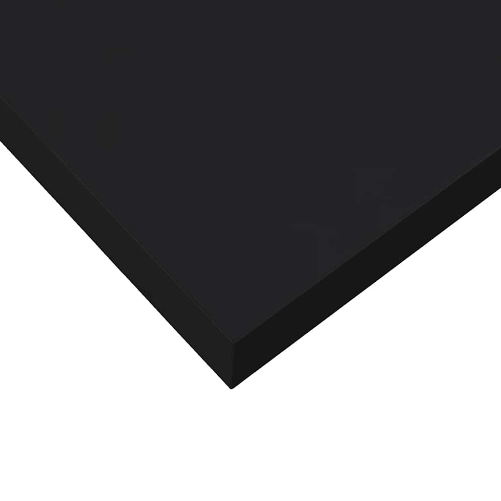 Plutajuće zidne police 2 kom sjajne crne 120x23,5x3,8 cm MDF