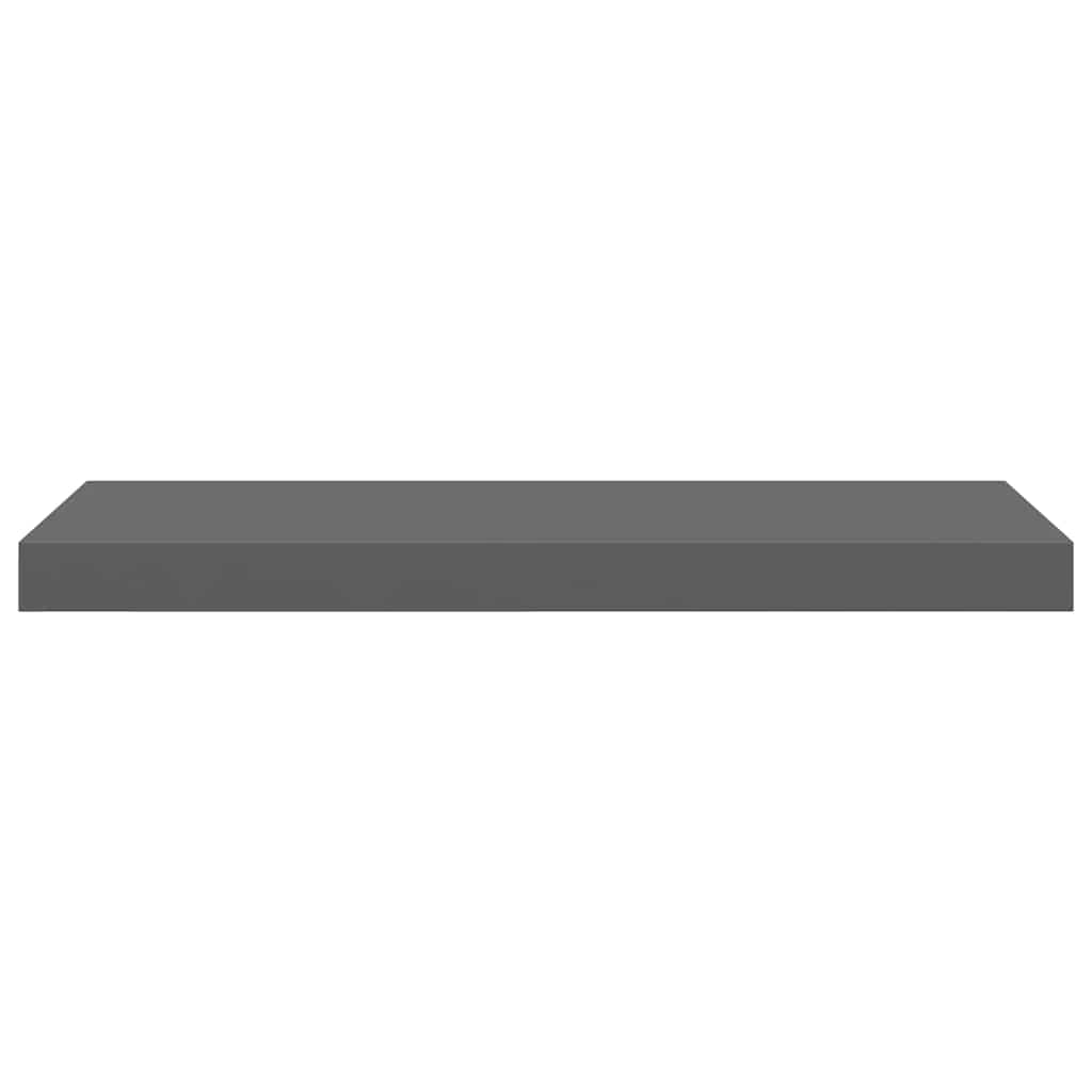 Plutajuće zidne police 4 kom sjajne sive 60 x 23,5 x 3,8 cm MDF