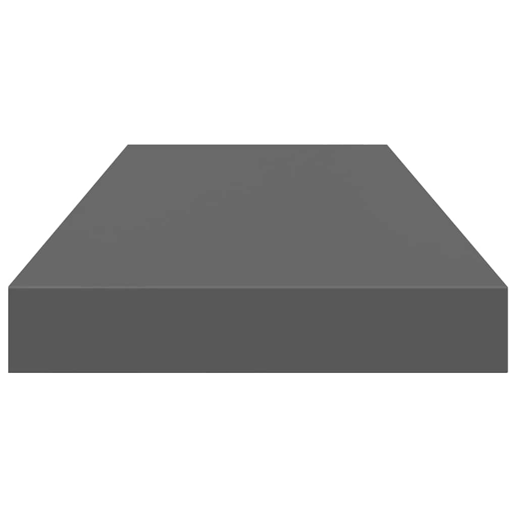 Plutajuće zidne police 4 kom sjajne sive 60 x 23,5 x 3,8 cm MDF