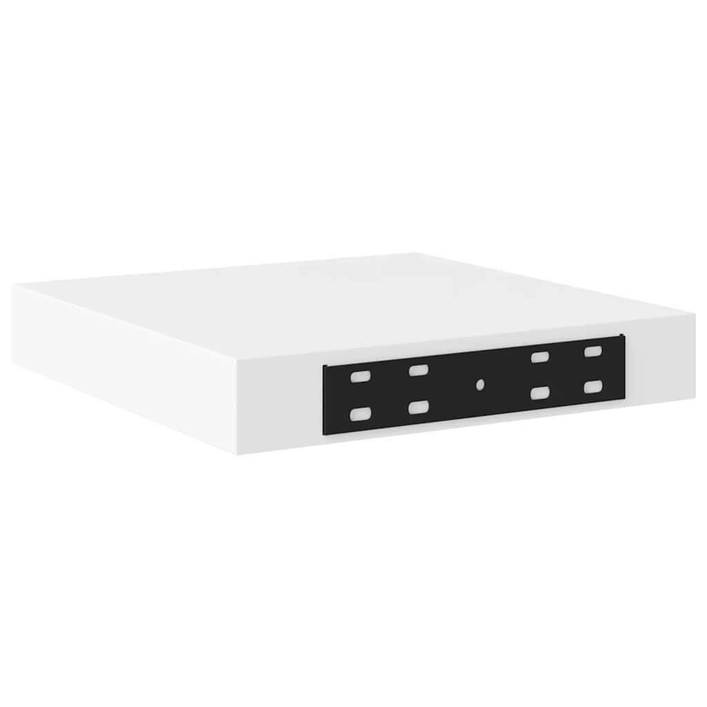 Plutajuće zidne police 2 kom bijele 23 x 23,5 x 3,8 cm MDF