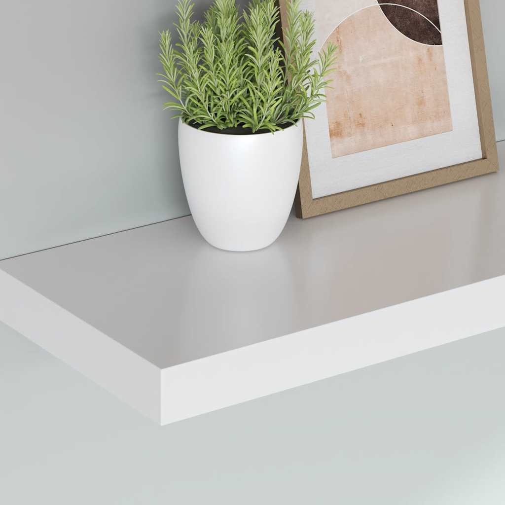 Plutajuće zidne police 4 kom bijele 80 x 23,5 x 3,8 cm MDF