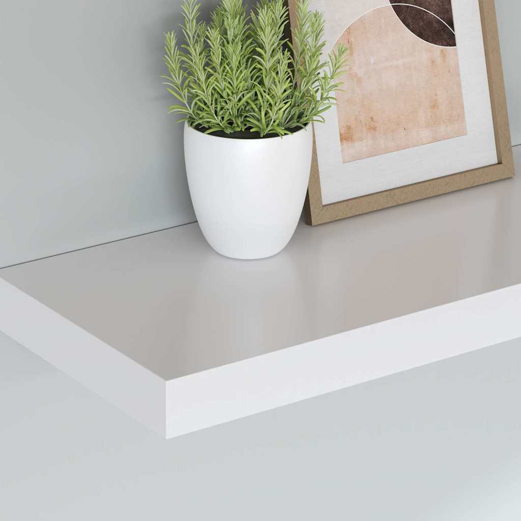 Plutajuća zidna polica bijela 90 x 23,5 x 3,8 cm MDF
