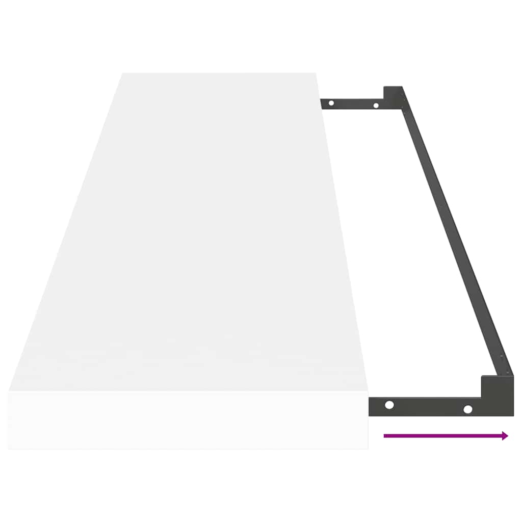 Plutajuće zidne police 4 kom bijele 90 x 23,5 x 3,8 cm MDF