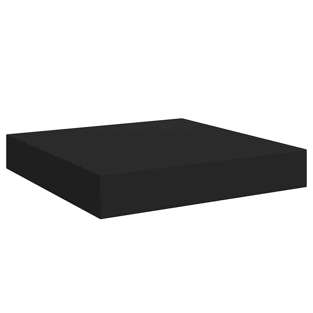 Plutajuća zidna polica crna 23 x 23,5 x 3,8 cm MDF