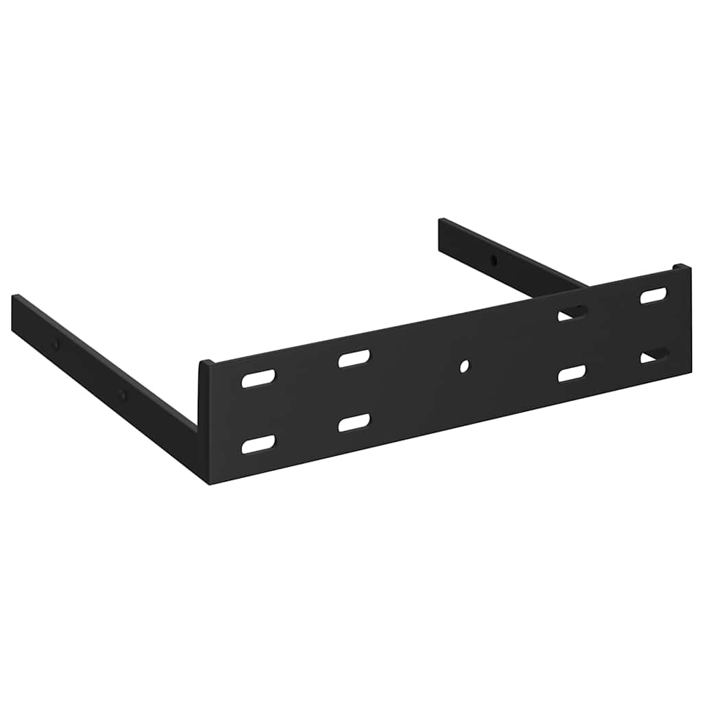 Plutajuća zidna polica crna 23 x 23,5 x 3,8 cm MDF