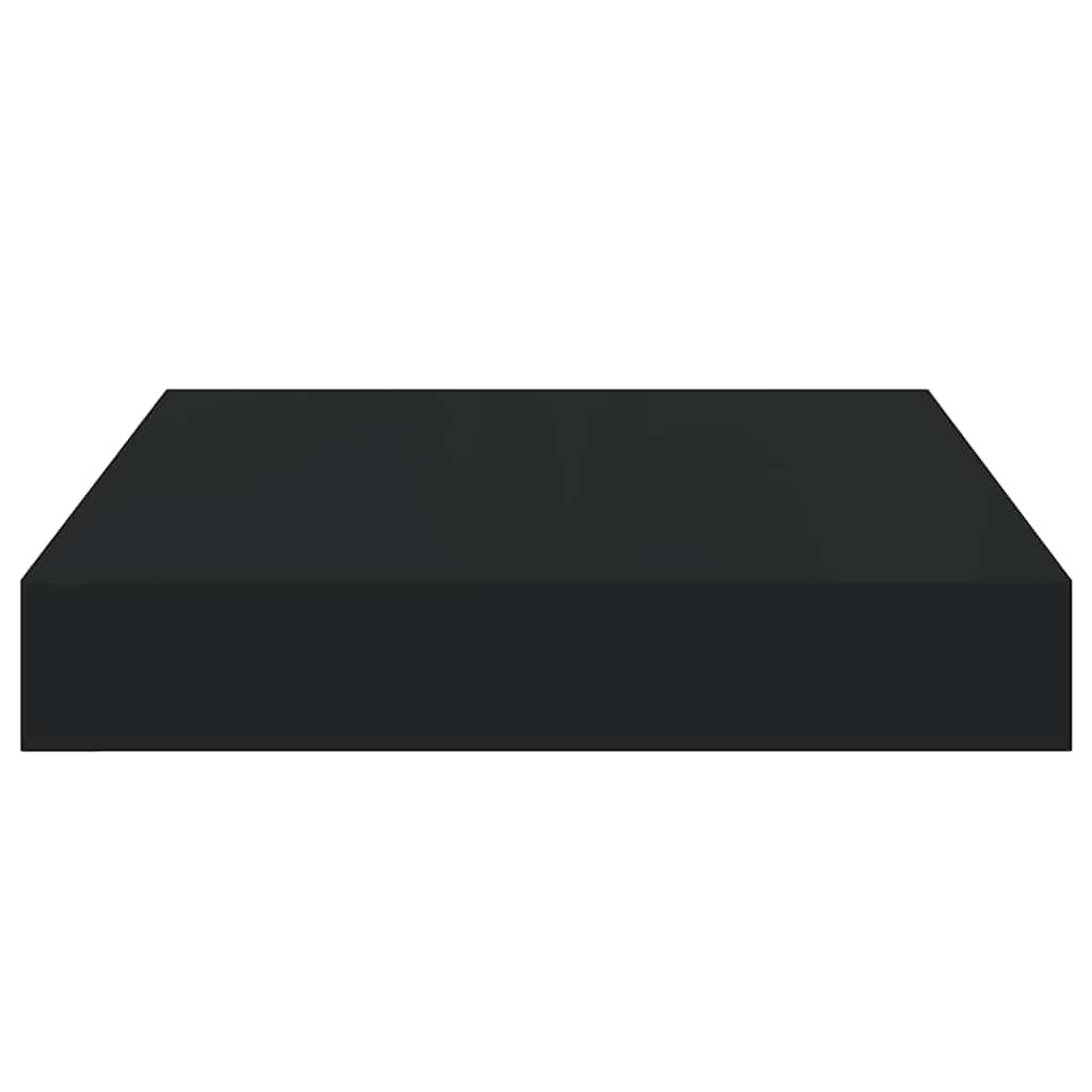 Plutajuća zidna polica crna 23 x 23,5 x 3,8 cm MDF
