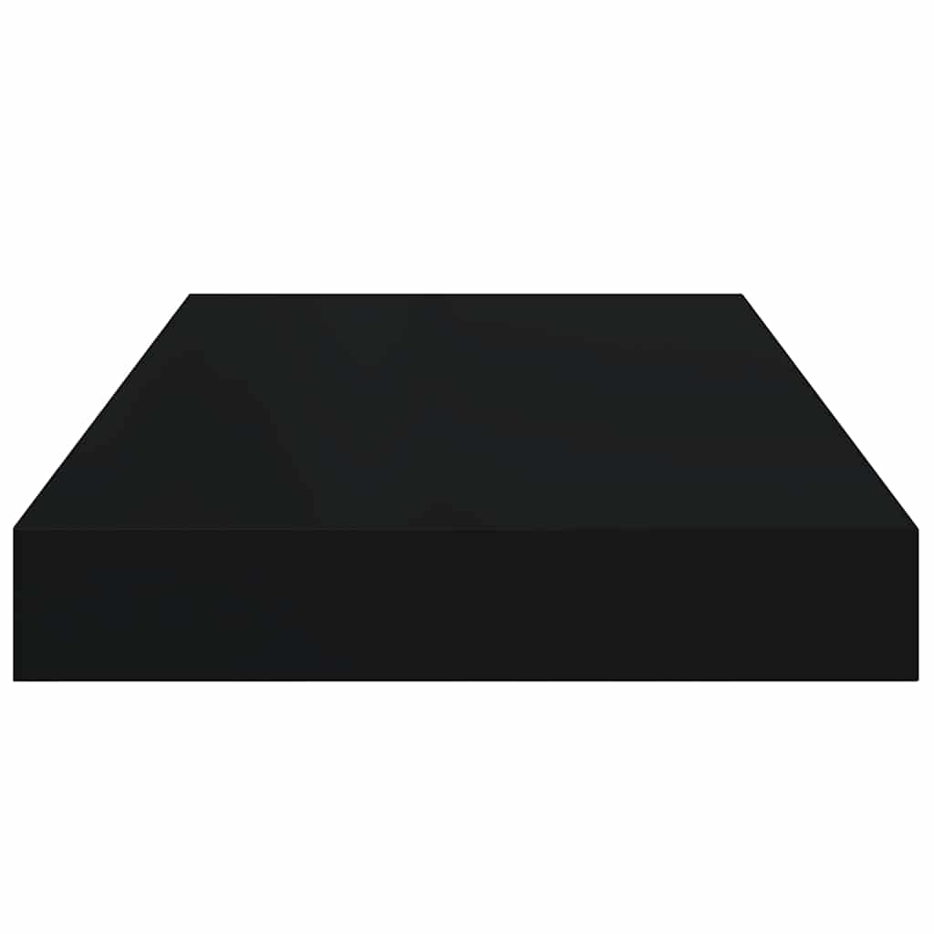 Plutajuća zidna polica crna 40 x 23 x 3,8 cm MDF