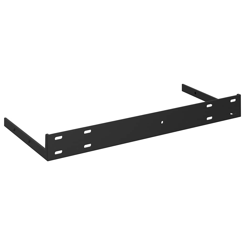 Plutajuće zidne police 2 kom crne 40 x 23 x 3,8 cm MDF