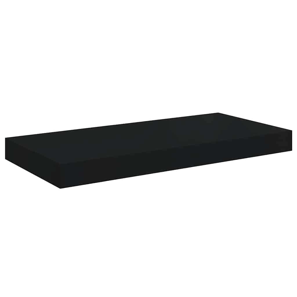 Plutajuća zidna polica crna 50 x 23 x 3,8 cm MDF